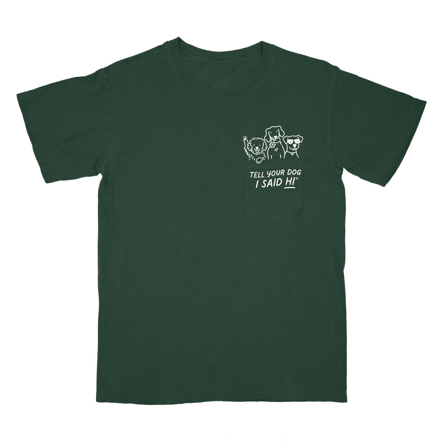 Pawket Pals Tee - Dark Green