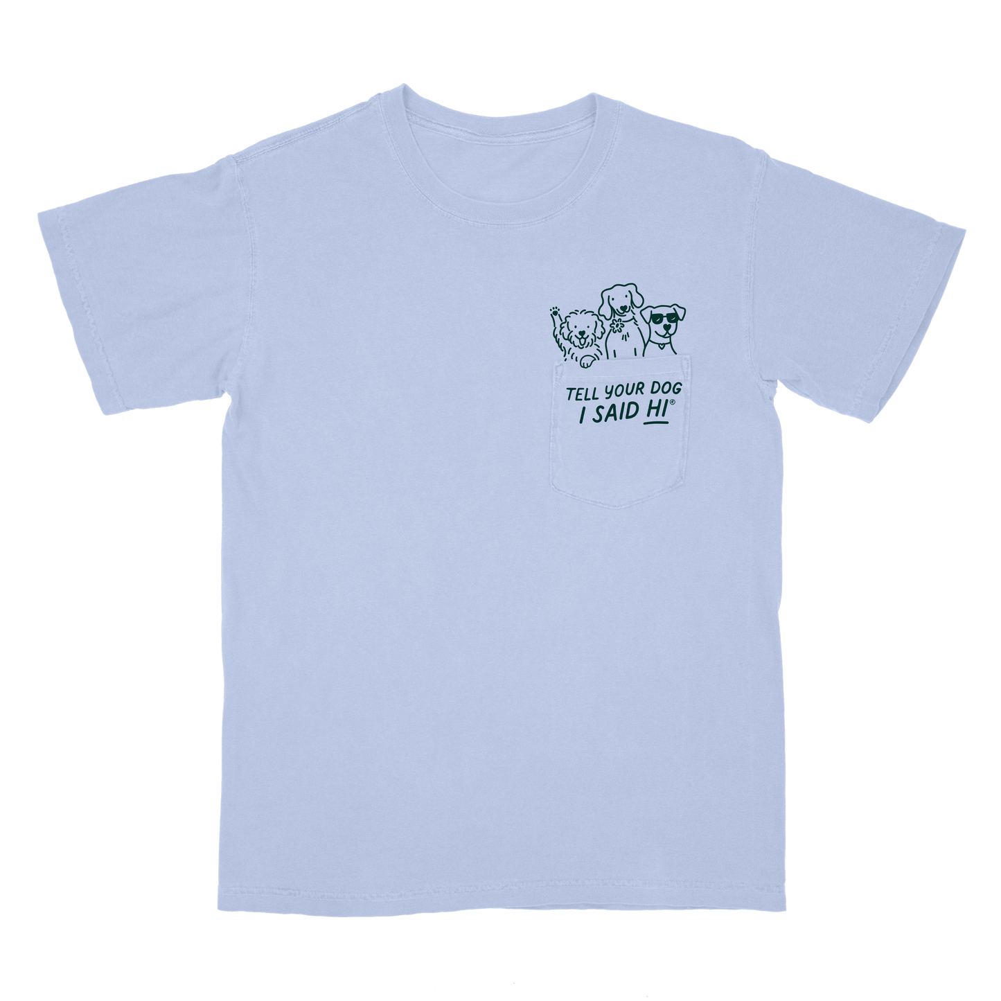Pawket Pals Tee - Snowy Blue