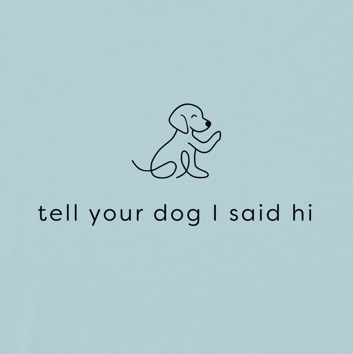 Waving Dog Tee - Spun Sugar