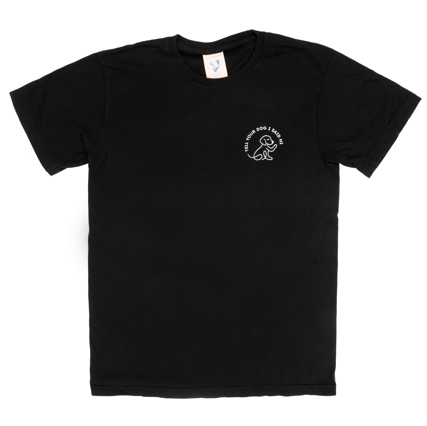 Waving Dog Badge Tee - Black