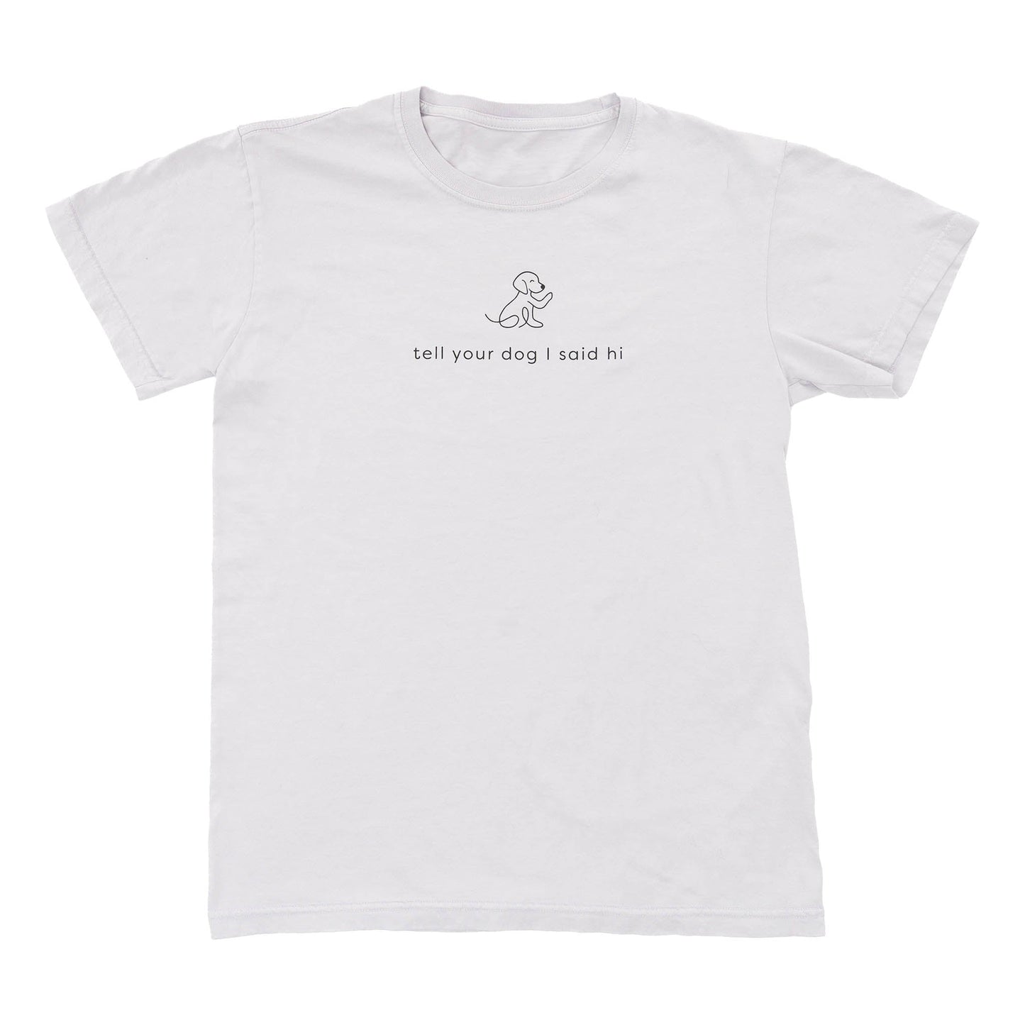 Waving Dog Tee - Dusty Lavender