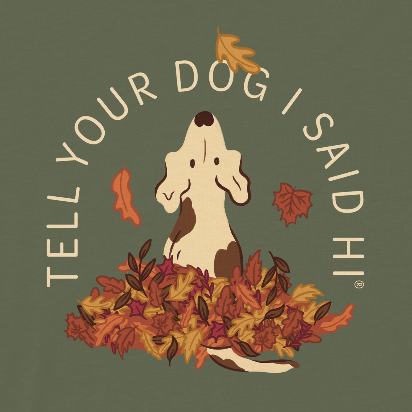 Pile of Leaves Crewneck - Moss Green