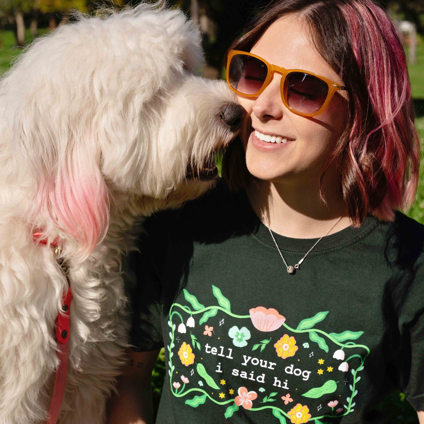 Floral Magic Tee - Dark Green