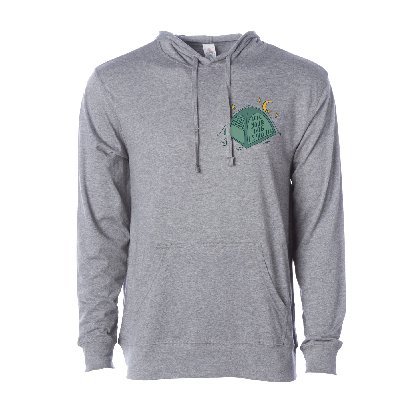 Camping Dogs Lightweight Hoodie - Gunmetal Heather
