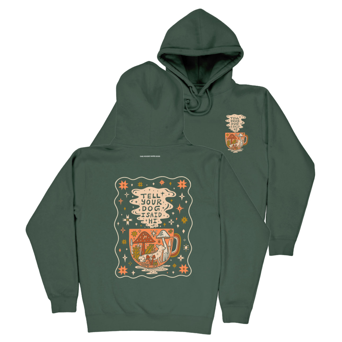 Cup of Cozy Hoodie - Alpine Green