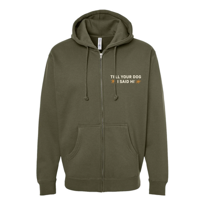 Starry Night Zip Hoodie - Army