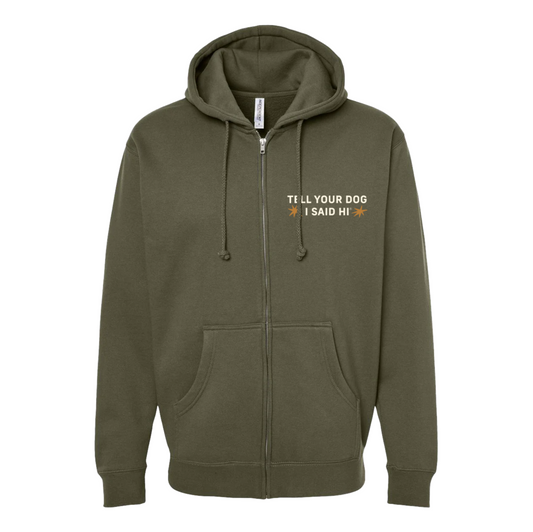 Starry Night Zip Hoodie - Army