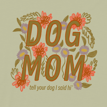 Dog Mom Crop Top - Pear