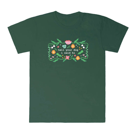 Floral Magic Tee - Dark Green
