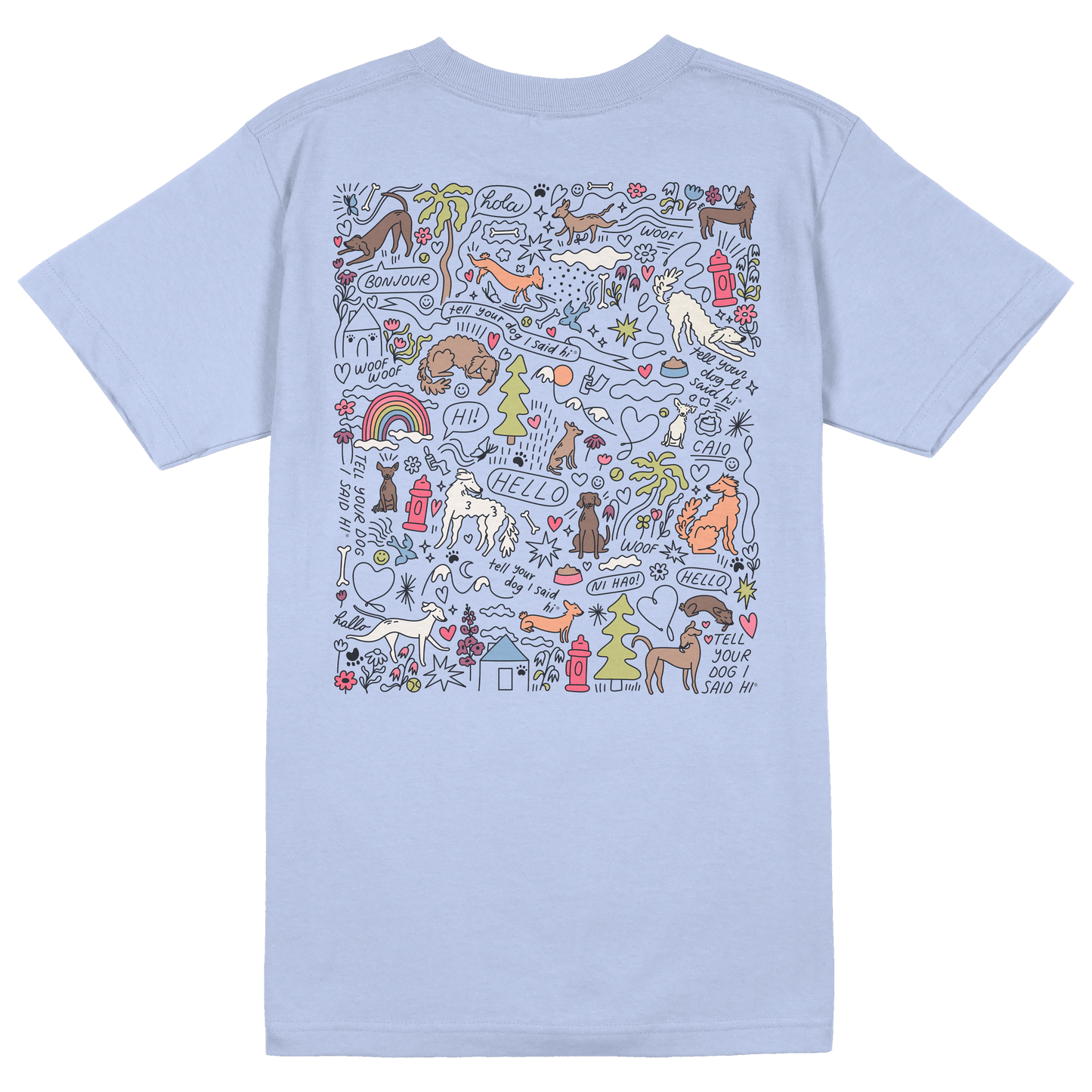 Community Doodle Tee - Snowy Blue