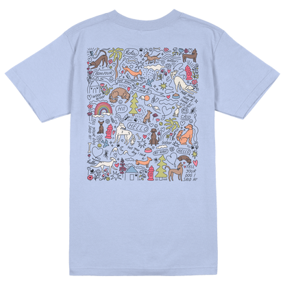 Community Doodle Tee - Snowy Blue