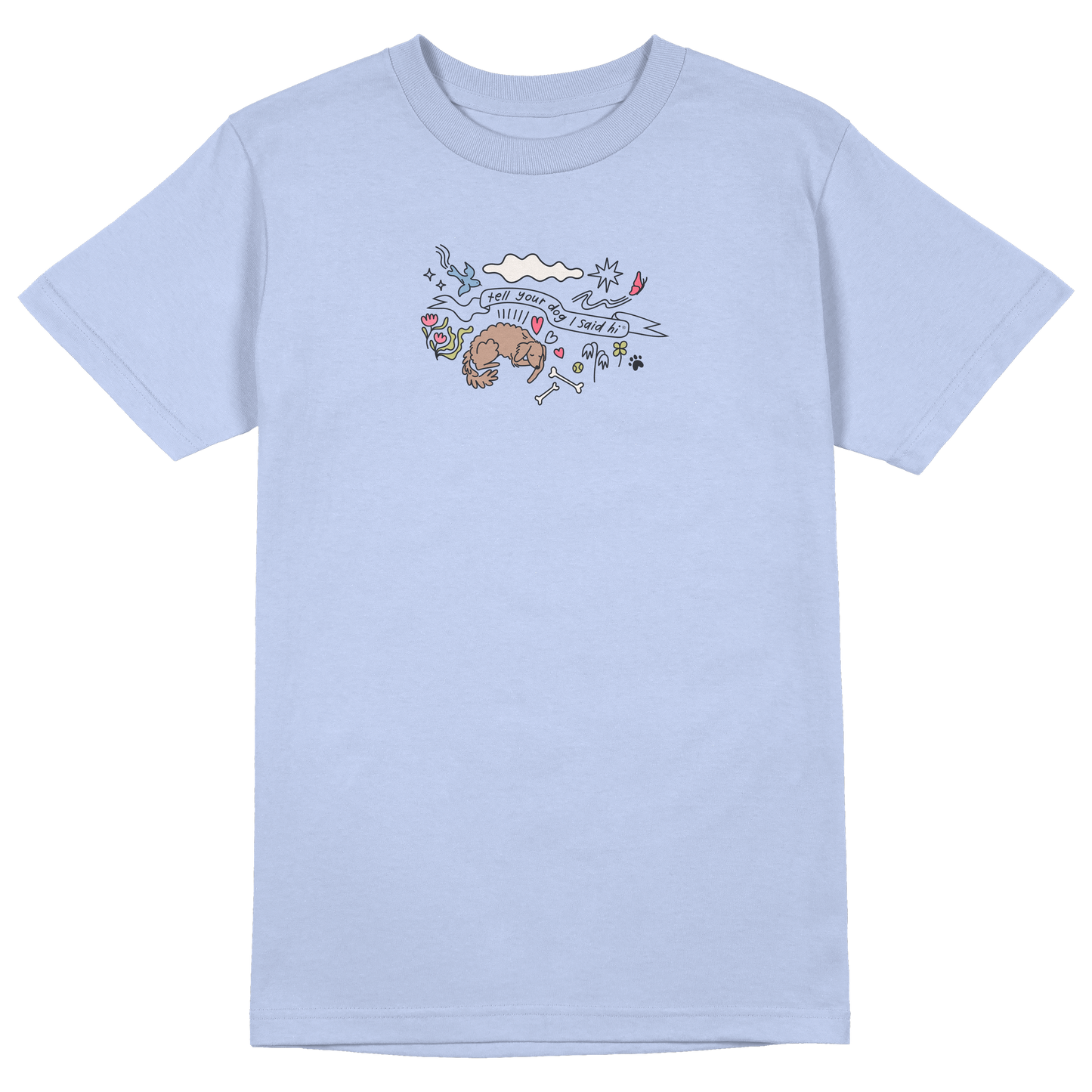 Community Doodle Tee - Snowy Blue