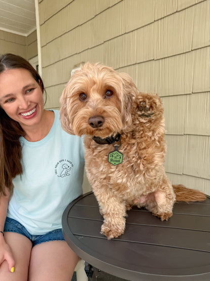 Waving Dog Badge Tee - Spun Sugar