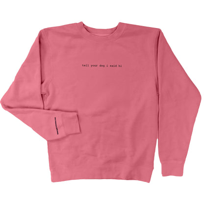 Classic Crewneck - Pink (black text)