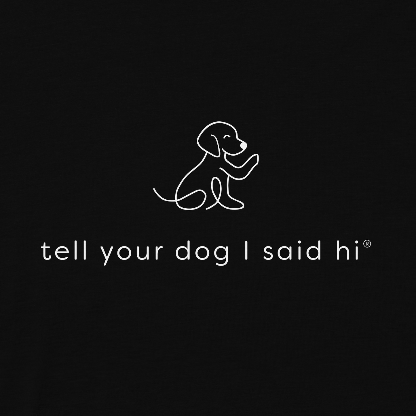 Waving Dog Crewneck - Black