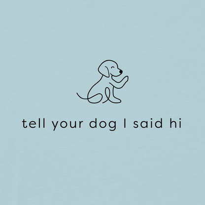 Waving Dog Tee - Spun Sugar