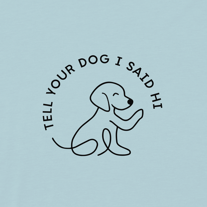 Waving Dog Badge Tee - Spun Sugar