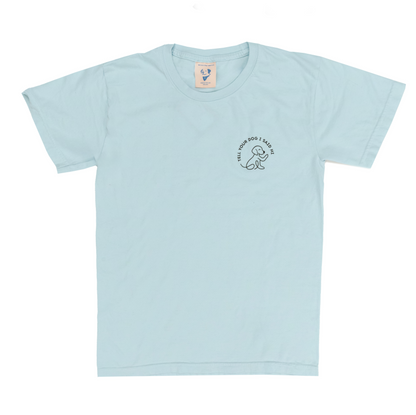 Waving Dog Badge Tee - Spun Sugar