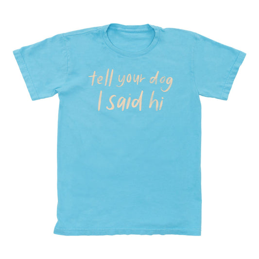 Handwritten Tee - Light Blue