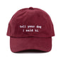 Maroon Hat - lowercase