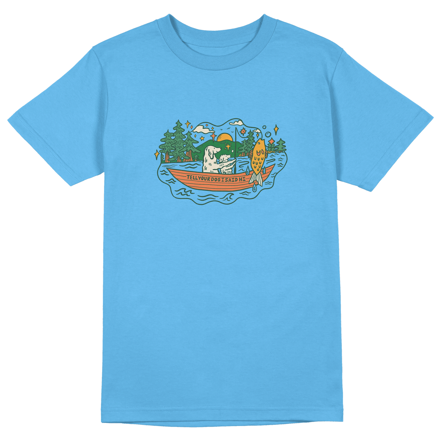 Fishing Trip Tee - Light Blue