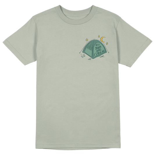 Camping Dogs Tee - Sage