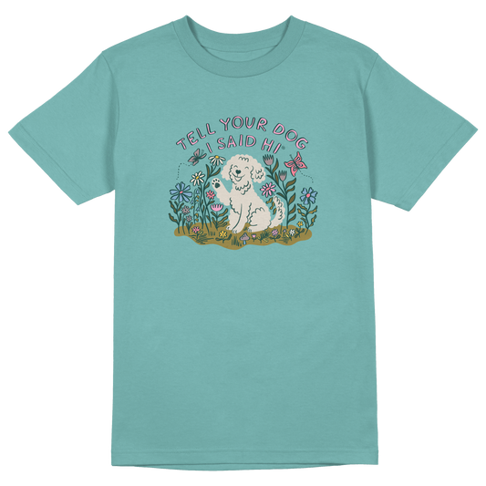 Hello Spring Tee - Spring Teal