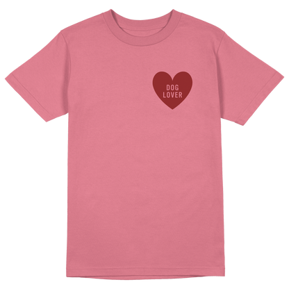 Dog Lover Badge Tee - Pink