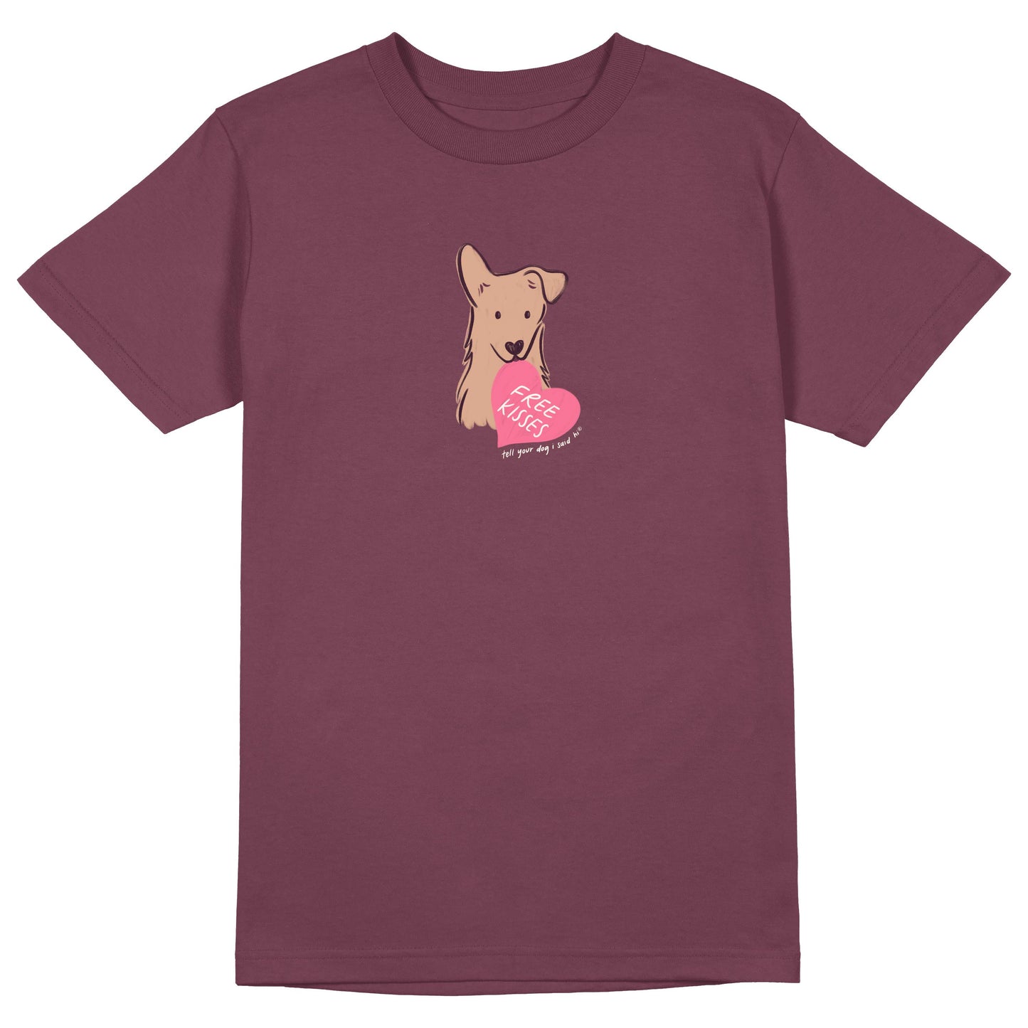 Puppy Kisses Tee - Plum