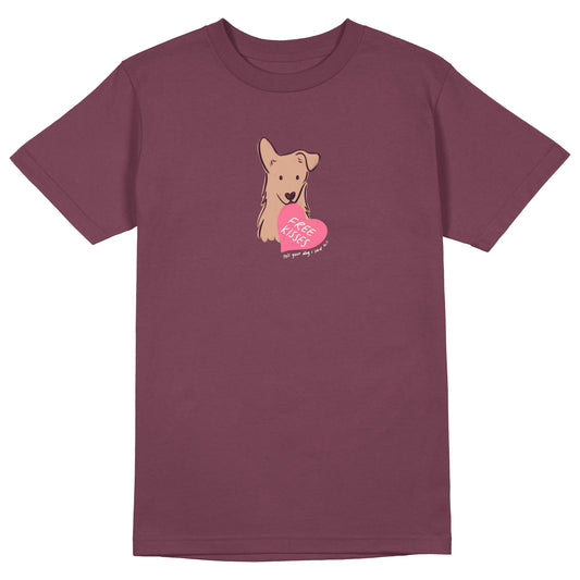 Puppy Kisses Tee - Plum