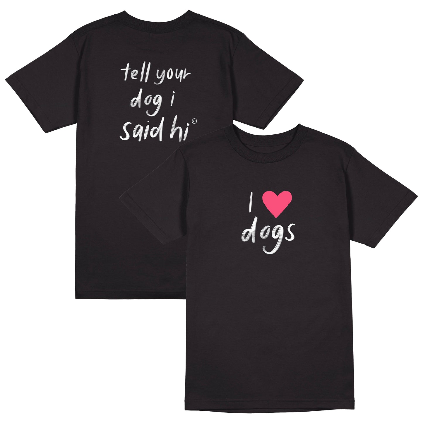 I Heart Dogs Tee - Black