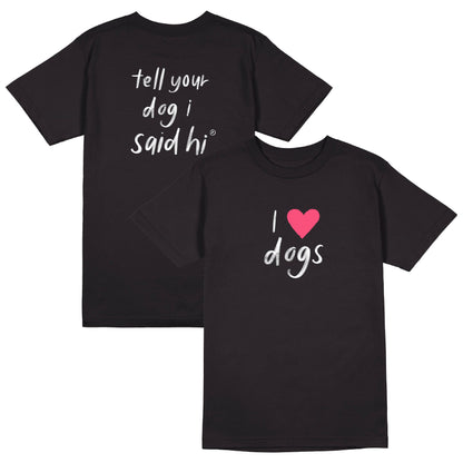 I Heart Dogs Tee - Black
