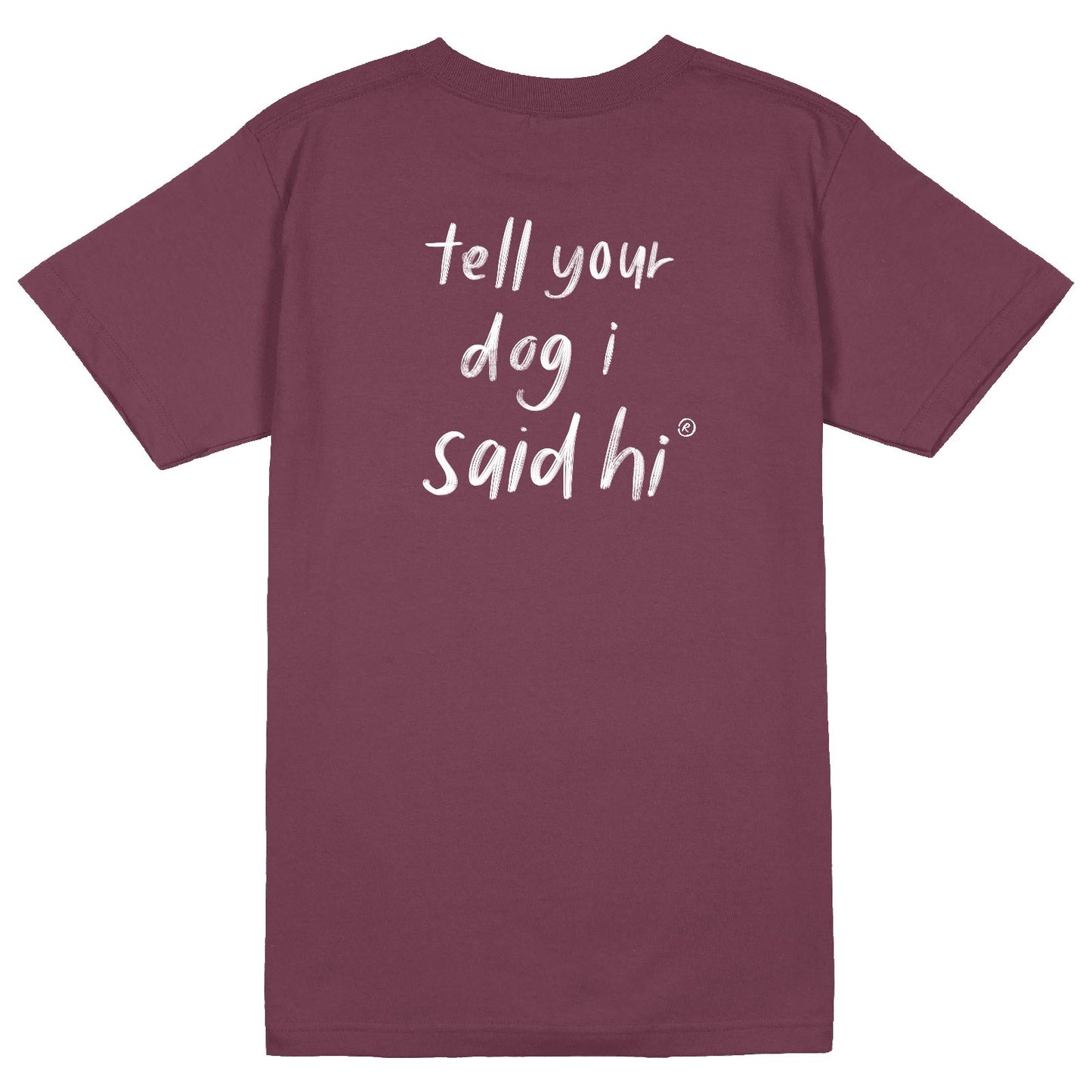 I Heart Dogs V-neck Tee - Plum