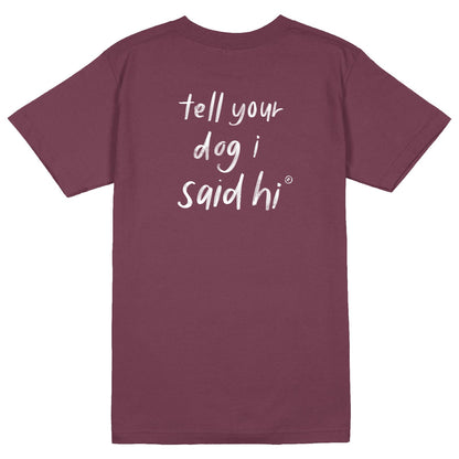 I Heart Dogs V-neck Tee - Plum