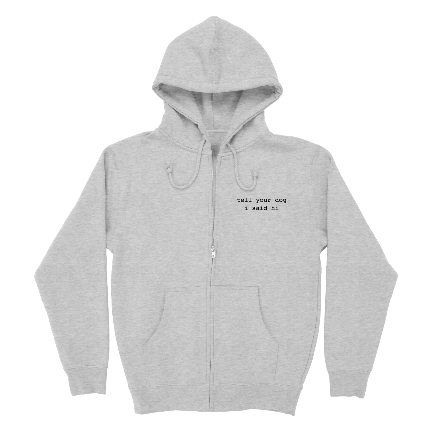 Zip Hoodie - Heather Grey