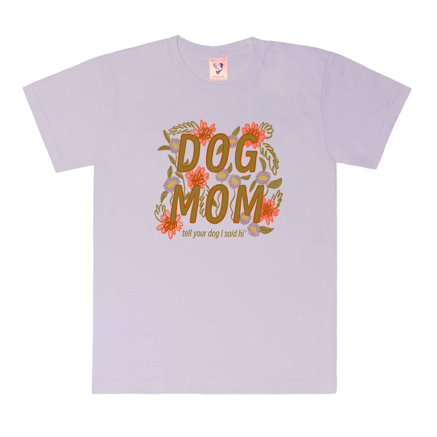 Dog Mom Tee - Lavender