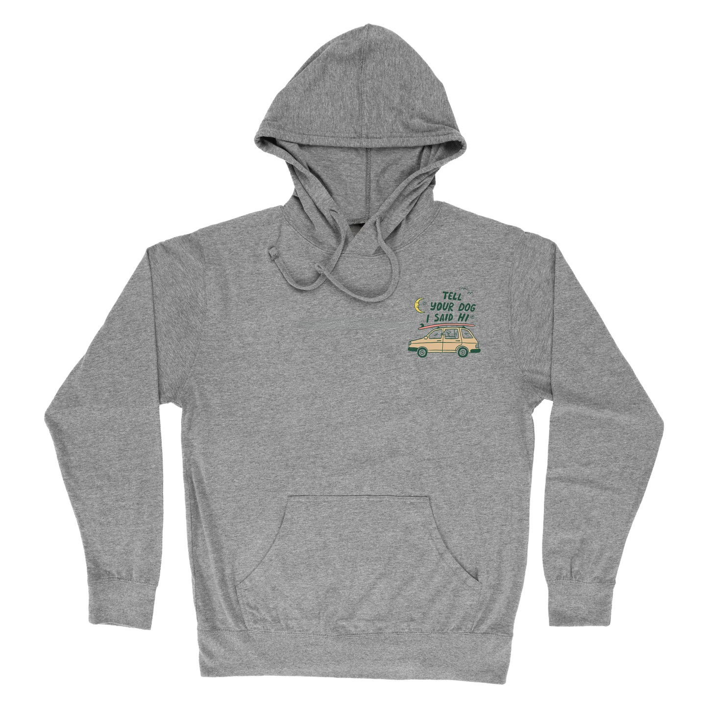 Roadtrip Doodles Lightweight Hoodie - Gunmetal Heather