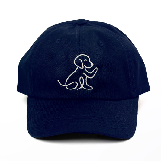 Navy Waving Dog Hat