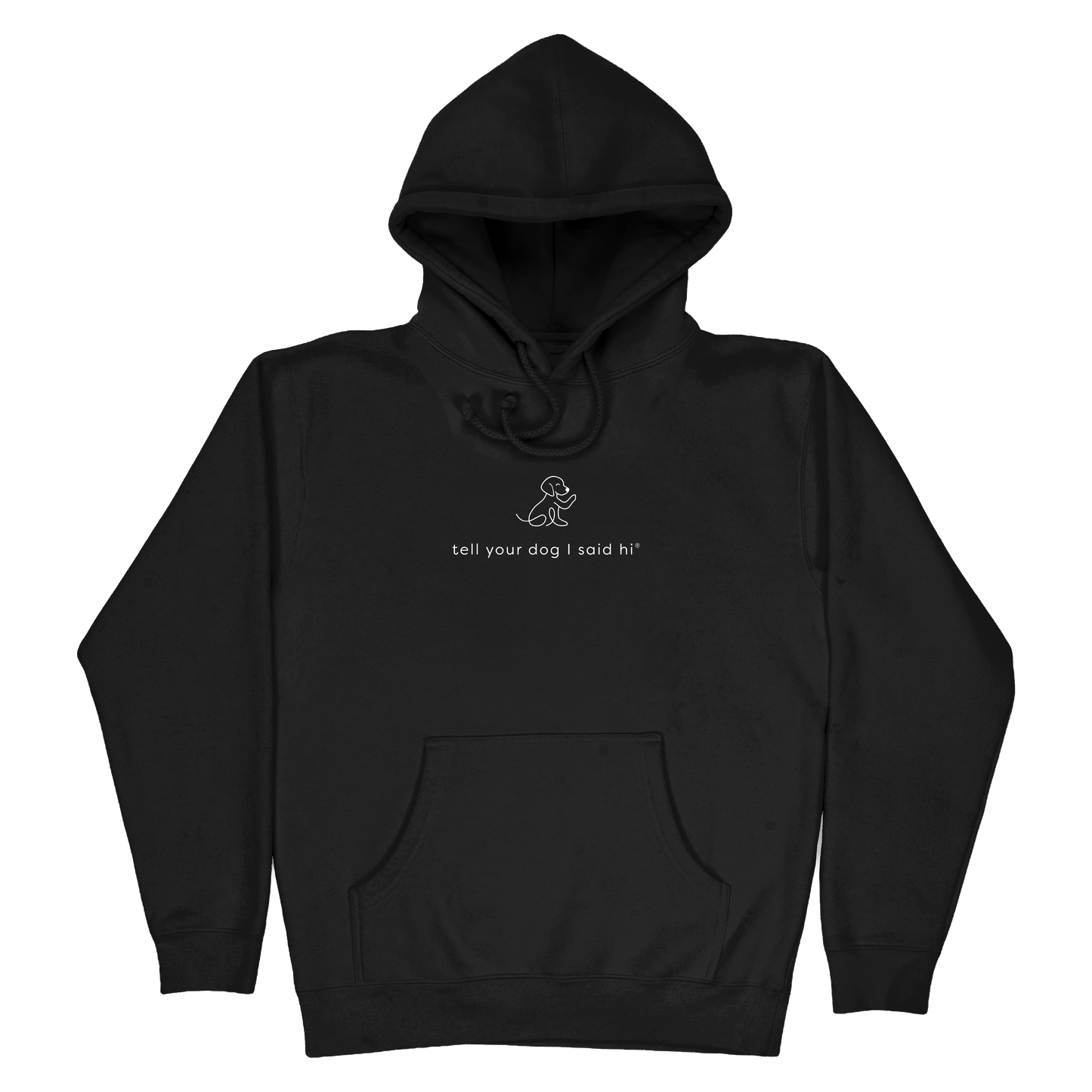 Waving Dog Hoodie - Black