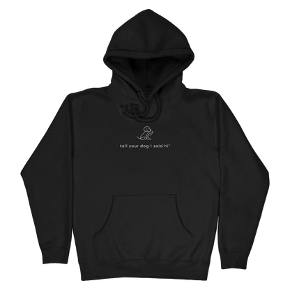 Waving Dog Hoodie - Black