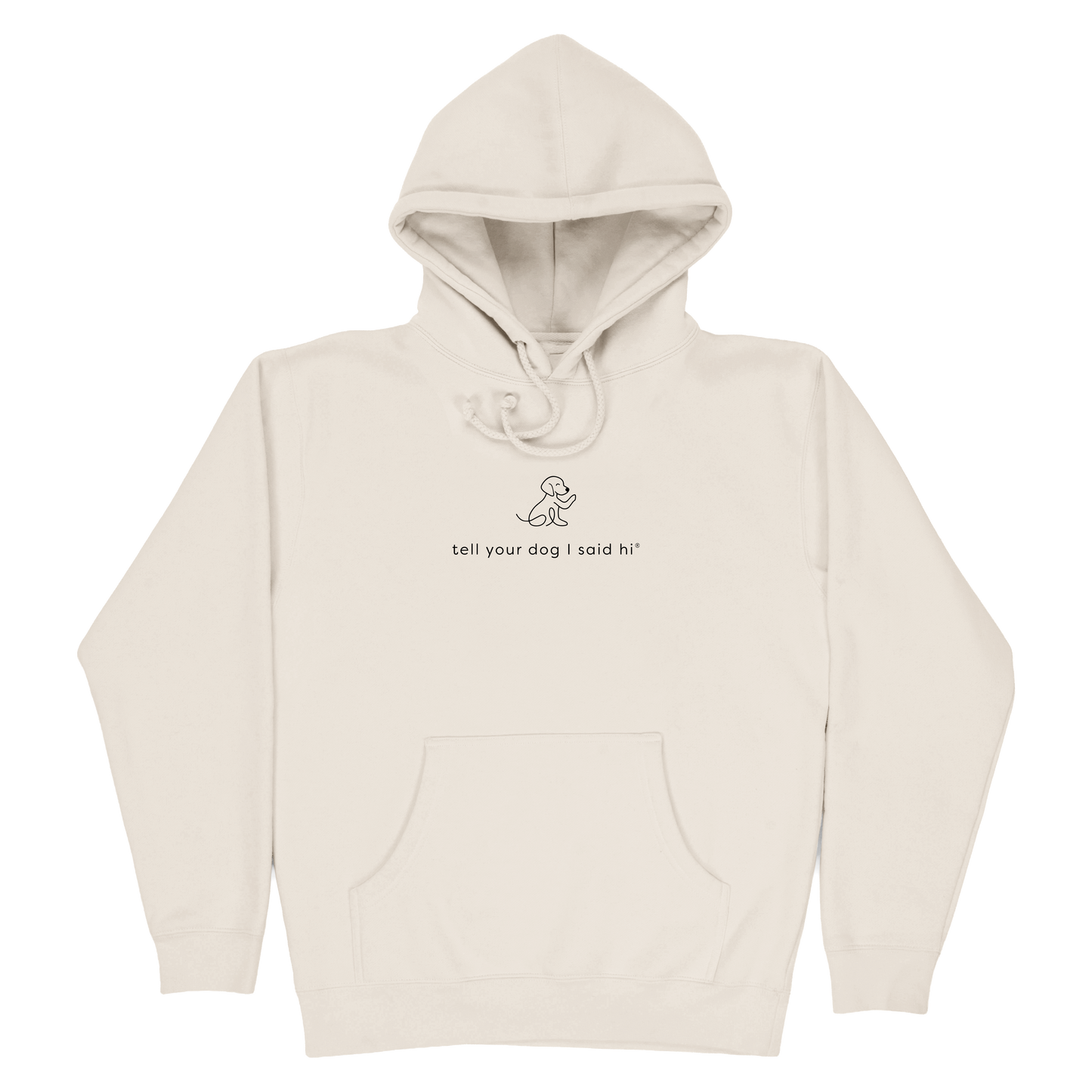 Waving Dog Hoodie - Bone